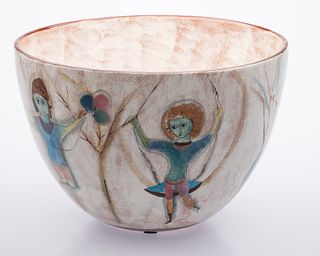 Polia Pillin (1909-1992), Large Glazed Ceramic Bowl