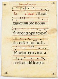 Sheet Music on Vellum, 16th/17th Century