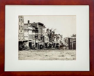 VIEWS OF HUDSON: WARREN STREET FROM SEVENTH STREET; ATLAS CEMENT; FERRY STREET;  AND WALDRON HOUSE, FIRST AND WARREN STREETS