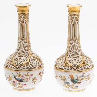 Pair of Porcelain Vases Retailed by Tiffany