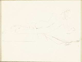 Joe Bowler (NY/SC, 1928-2017) Nude Study, Pen & Ink