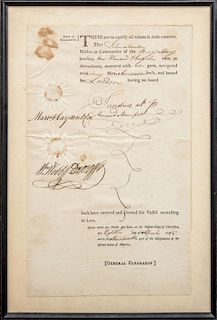 TWO FRAMED DOCUMENTS