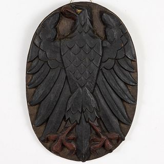 Folk Art Painted Eagle Carving