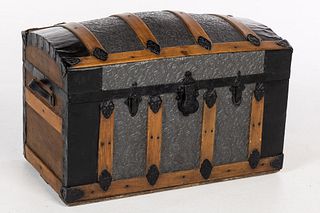 Leather and Wood Trunk