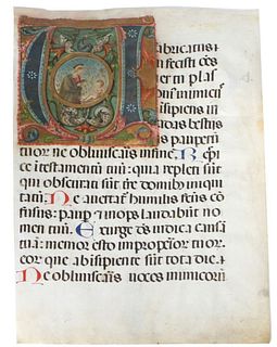 Early Illuminated Manuscript Page