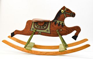 MENGEL PLAYTHINGS WOOD ROCKING HORSE