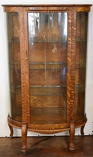 ANTIQUE BOWFRONT CHINA CABINET