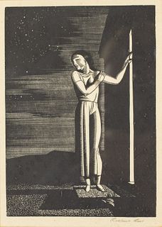 Rockwell Kent (1882-1971) Starry Night, Etching