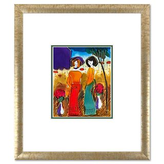 Moshe Leider, Framed Original Mixed Media Watercolor Painting, Hand Signed with Letter of Authenticity.