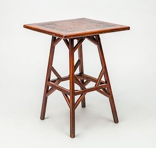 ADIRONDACK STYLE STAINED WOOD GAMES TABLE