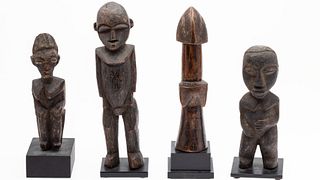 African Doll, pre 1940, and 3 Figures