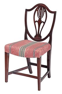 George III Shield Back Mahogany Side Chair
