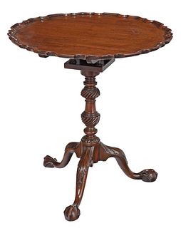 Fine Chippendale Mahogany Pie Crust Table