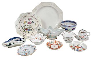 22 Pieces of Assorted Enamel Decorated Porcelain
