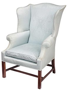New England Chippendale Mahogany Easy Chair