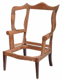 American Federal Mahogany Easy Chair Frame