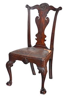 Philadelphia Chippendale Carved Walnut Side Chair