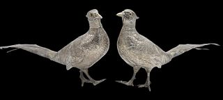Pair of Large Silver Birds