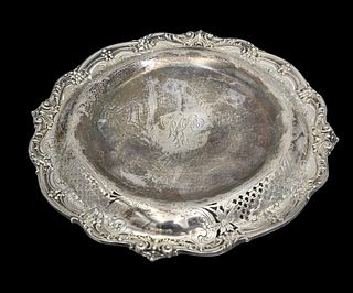 Sterling Silver Tazza with Reticulated Border