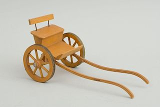 BEECHWOOD AND PLYWOOD MODEL OF A SINGLE-HORSE-DRAWN CART