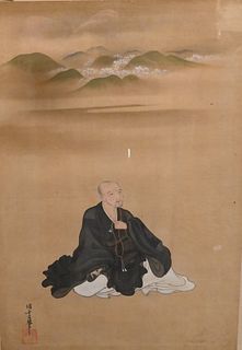 Kano Toun (1625-1694) Watercolor on Silk