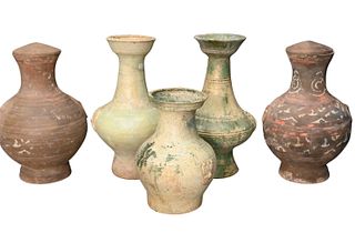 Group of Five Pottery Pieces