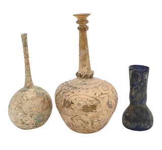 Three Nishapur- Style Glass Pieces