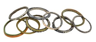 Nine Roman and Islamic Glass Bracelets
