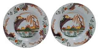Pair of Delft 18th Century Plates