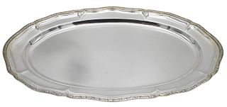 Egyptian Silver Oval Large Tray