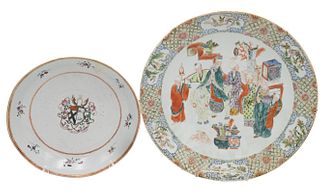 Two Chinese Porcelain Chargers