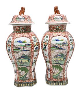 Pair of Samson Porcelain Vases