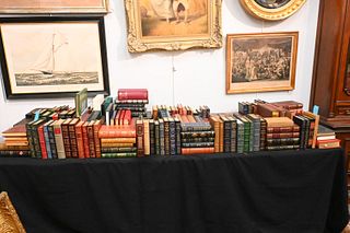 Large Group of Approximately 180 Leather Bound Books