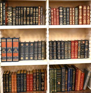 Large Group of Approximately 75 Easton Press Leather Bound with Gold Edges Leather Books