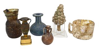 Group of Six Glass Antiquities