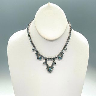 Elegant Light Blue Rhinestone Choker Necklace