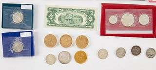 Group of Silver Mint Sets and Currency