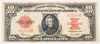 U.S.1923 Ten Dollar Currency Note - Red Seal
