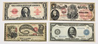 Four U.S. Bank Notes