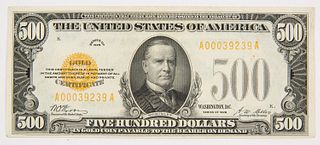 U.S. Five Hundred Gold Dollar Certificate 1928