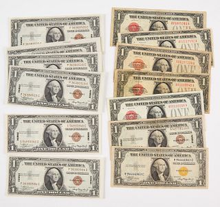 Fifteen One Dollar Notes & Silver Certificates