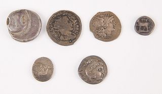 Six Silver Ancient Coins