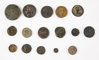 Sixteen Ancient Bronze/Copper Coins, Germanicus+