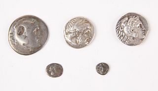 Five Ancient Silver Coins