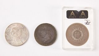 Three Silver Asian Coins
