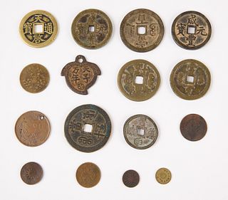 Sixteen Asian Coins