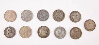 Eleven Silver Coins of Panama and Guatemala