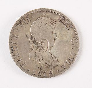 1818 Honduras Silver Eight Reales w/ Counterstamp