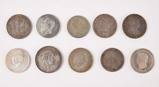 Ten Mixed World Silver Coins