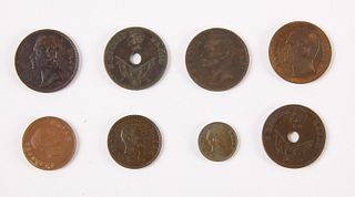 Ten Sarawak Copper Coins1863-1937